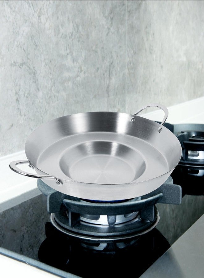 هيموتون صينية طهي هيموتون كومال كازو من الفولاذ المقاوم للصدأ، صينية مقعرة للتاكو، شديدة التحمل للاستخدام الخارجي، صينية شواء، مقلاة، مقلاة ووك، مقلاة قلي، وعاء قلي عميق للتشيتشارون، أدوات طهي للكارنيتاس، 38 سم/15 بوصة - Image 5