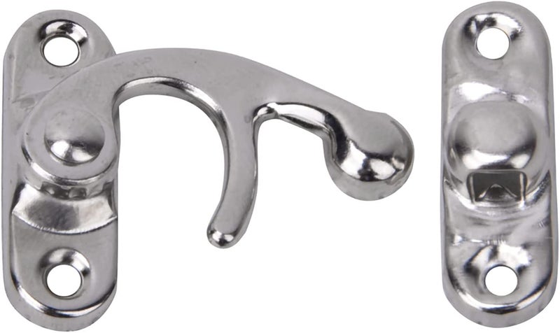 Teclican Small Box Latch Hasps, Silver Right Latch Hook Hasp Retro Style Iron Latch Hook Hasp for Jewelry Gift Boxes with Replacement Screws Pack of - (10) - Image 2