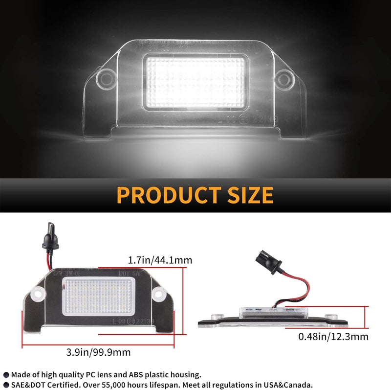 Gempro LED License Plate Lights for Dodge Charger Challenger Avenger Magnum Dart - 6000K White - Image 5
