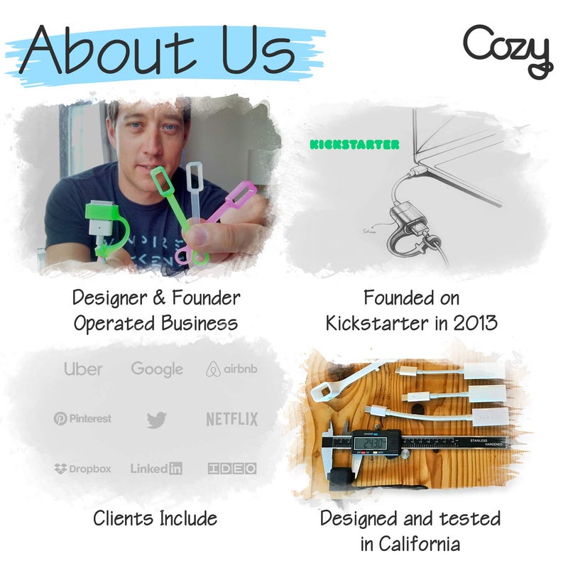 Cozy [4-Pack] USB Caps/Covers/Tether for USB A Cables with Dust Protection, Protects During Travel, Portable, Designed (USB A Black) - Image 2