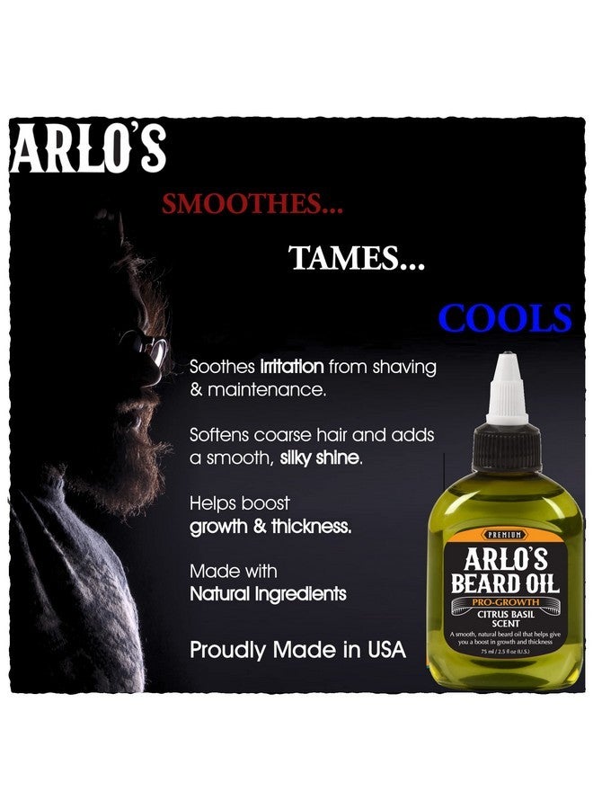 آرلوز زيت اللحية Arlo's Pro Growth - بنكهة الريحان الحمضي، 2.5 أونصة - يعزز نمو شعر اللحية - Image 3