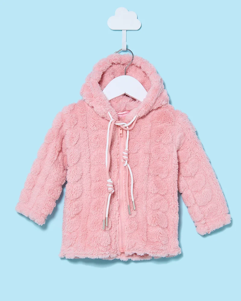 Redtag Infant Girls Pink Zipper Jacket