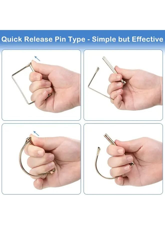 10 قطعة من دبابيس قفل العمود المصنوعة من الزنك، دبابيس توصيل أمان بمقاس ١/٤ و٥/١٦ بوصة للمقطورات الزراعية - Image 3