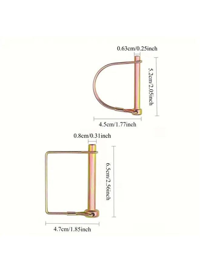 10 قطعة من دبابيس قفل العمود المصنوعة من الزنك، دبابيس توصيل أمان بمقاس ١/٤ و٥/١٦ بوصة للمقطورات الزراعية - Image 4