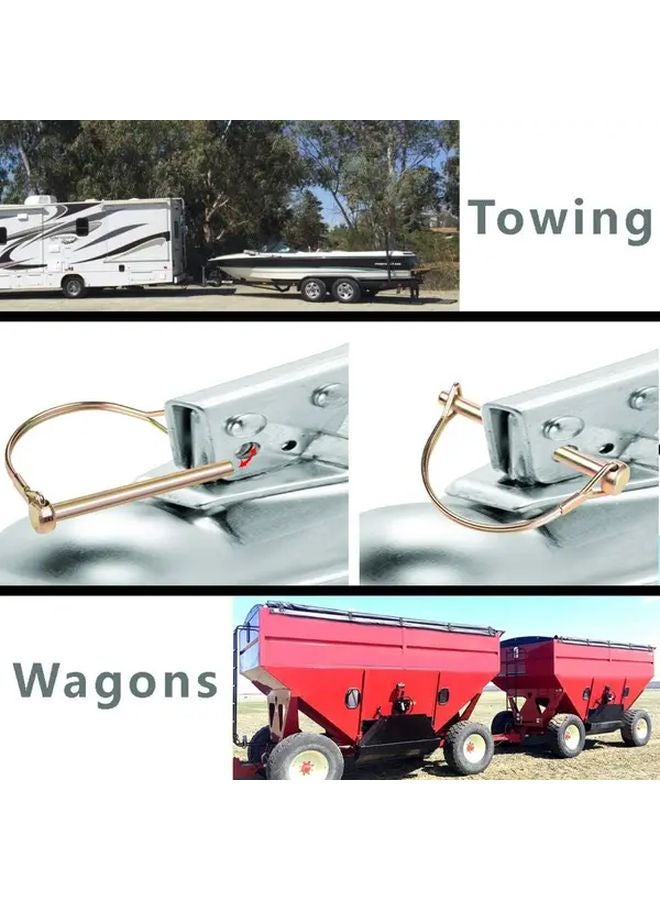 10 قطعة من دبابيس قفل العمود المصنوعة من الزنك، دبابيس توصيل أمان بمقاس ١/٤ و٥/١٦ بوصة للمقطورات الزراعية - Image 5