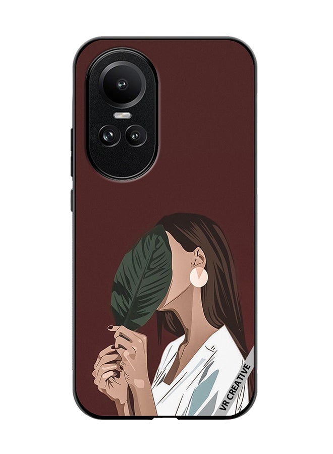 VR CREATIVE Protective Case Cover For Oppo Reno 10 Pro Leaf Girl Design Multicolour - Image 1
