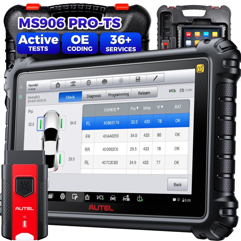 Autel MaxiSYS MS906 PROTS Scanner 2026 MS906 Pro TS Up of MS906 MAX MS906Pro MP900TS MS906TS MP900BT OE TPMS Code Bidirectional Scan Tool 3000 Test 36 Service DOIPCAN FD FCA - Image 3