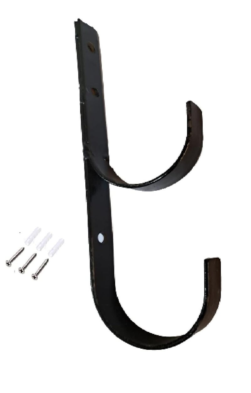 Q1 Beads Q1 Beads 1 Pc Metal Hose Hanger Pole Pipe StandMultipurpose Hanging AccessoriesPowder CoatedBlack  - Image 1