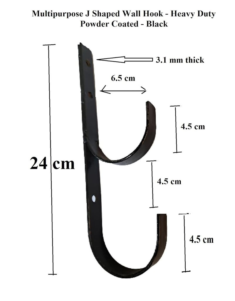 Q1 Beads Q1 Beads 1 Pc Metal Hose Hanger Pole Pipe StandMultipurpose Hanging AccessoriesPowder CoatedBlack  - Image 2