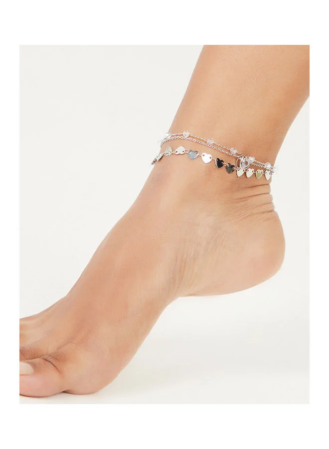 Styli Set of 3 - Heart Embellished Anklet