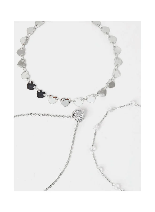 Styli Set of 3 - Heart Embellished Anklet