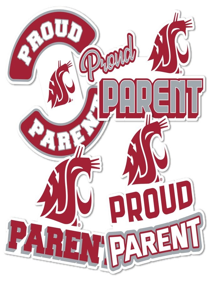 Desert Cactus Washington State University Sticker Washington State Cougars Vinyl Decal Laptop Water Bottle Car Scrapbook Sheet (Proud Parent Sheet) - Image 1