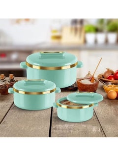 Milton Set of 3 Inner Stainless Steel Hotpot (1000 ml, 1500 ml, 2500 ml) Light Green/Gold  - Image 2
