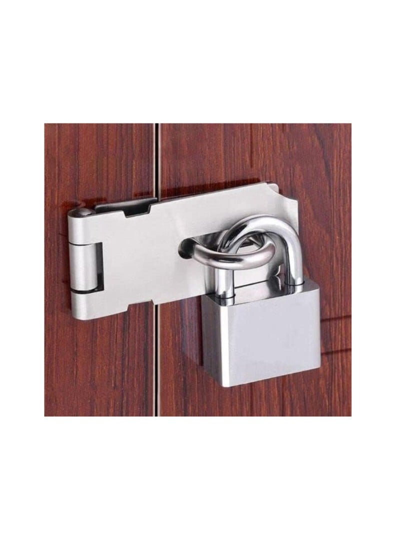 KNP KNP 8 Inch Aluminium Hasp And Staple Door Padlock Pack of 6 set is designed for securing doors, cabinets, gates, and storage units. - Image 2