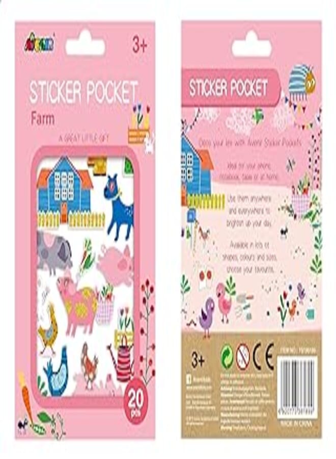 Avenir Sticker Pocket Display 6Itmesx12Pcs Total 72Pcs Assorted