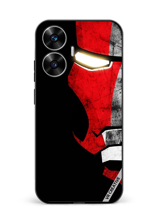 VR CREATIVE Protective Case Cover For Realme C55 Half Face Iron Man Design Multicolour - Image 1