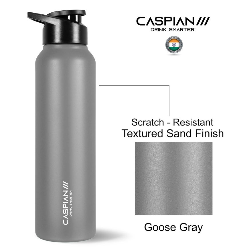 CASPIAN /// Hike ISI Certified Stainless Steel Water Bottle 1ltr.(Multicoloured, 1 Litre, Set of 3) | Leak Proof Sipper for Fridge Home Office Travel School Kids Boys Girls Adults Sports Gym| BPA Free - Image 3