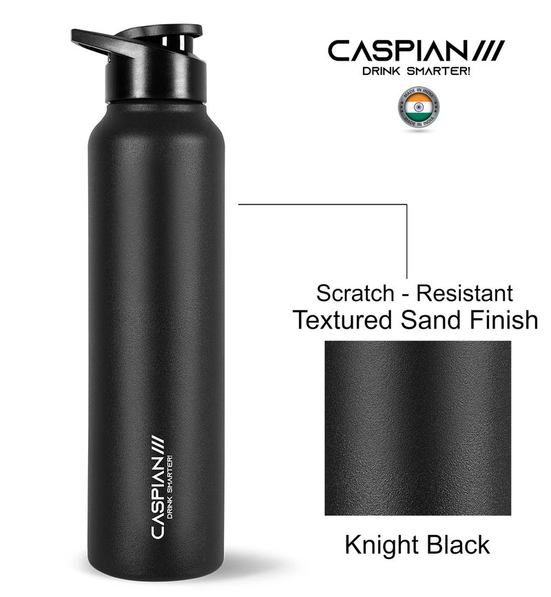 CASPIAN /// Hike ISI Certified Stainless Steel Water Bottle 1ltr.(Multicoloured, 1 Litre, Set of 3) | Leak Proof Sipper for Fridge Home Office Travel School Kids Boys Girls Adults Sports Gym| BPA Free - Image 4