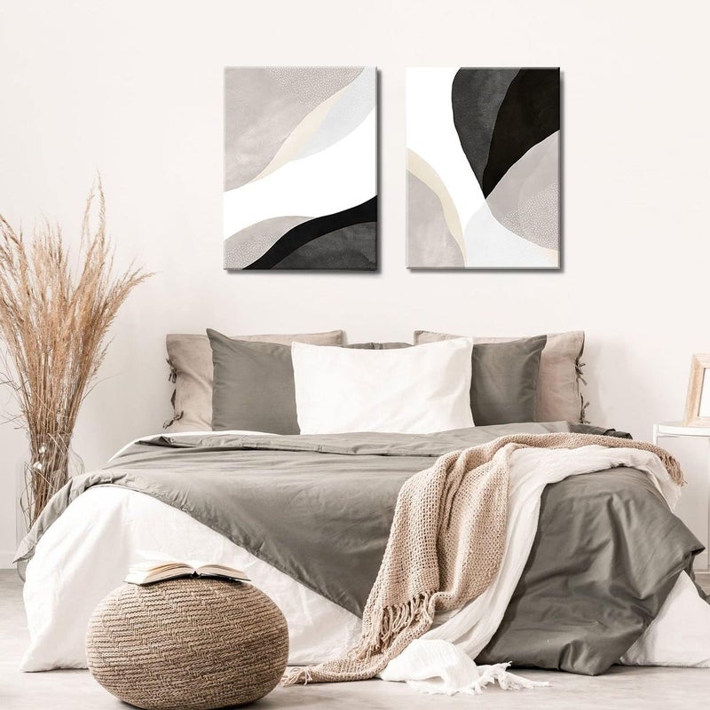AKWISH Set of 2 Framed Canvas Prints - Abstract Art - Image 3