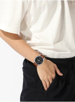 HUGO BOSS Men's Chronograph Round Shape Leather Wrist Watch 1514161 - 44 Mm  - Image 4