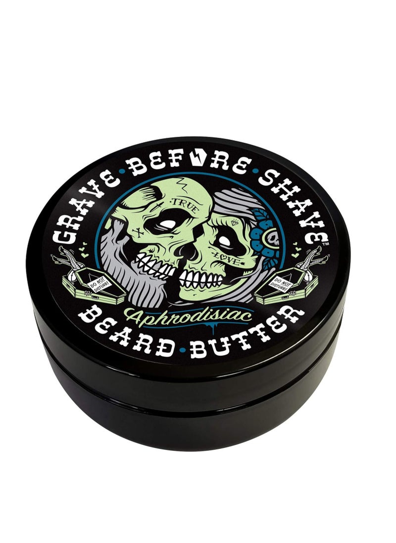 GRAVE BEFORE SHAVE - Grave Before Shave Leather/Cedar-wood scent Beard Conditioning Butter 4 oz. - Image 1