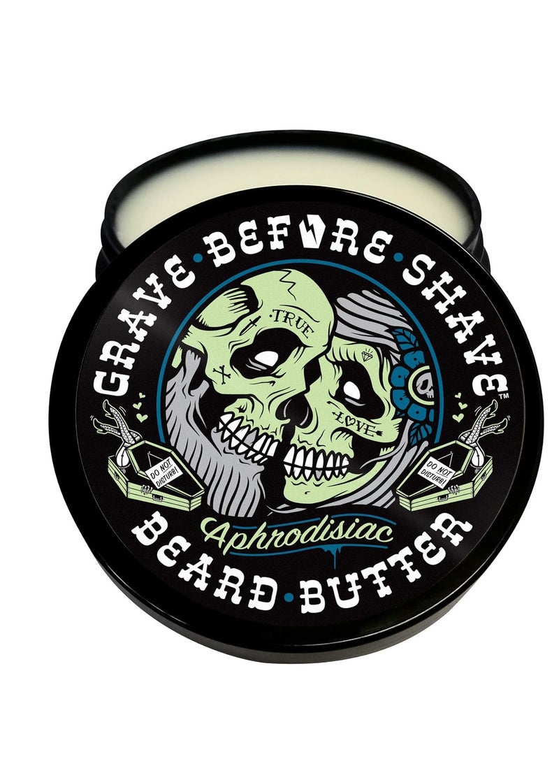 GRAVE BEFORE SHAVE - Grave Before Shave Leather/Cedar-wood scent Beard Conditioning Butter 4 oz. - Image 1