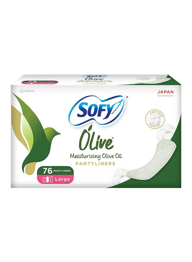SOFY Olive Daily Panty Liner, Large 175 mm, Pack of 76 Panty Liners - Image 1
