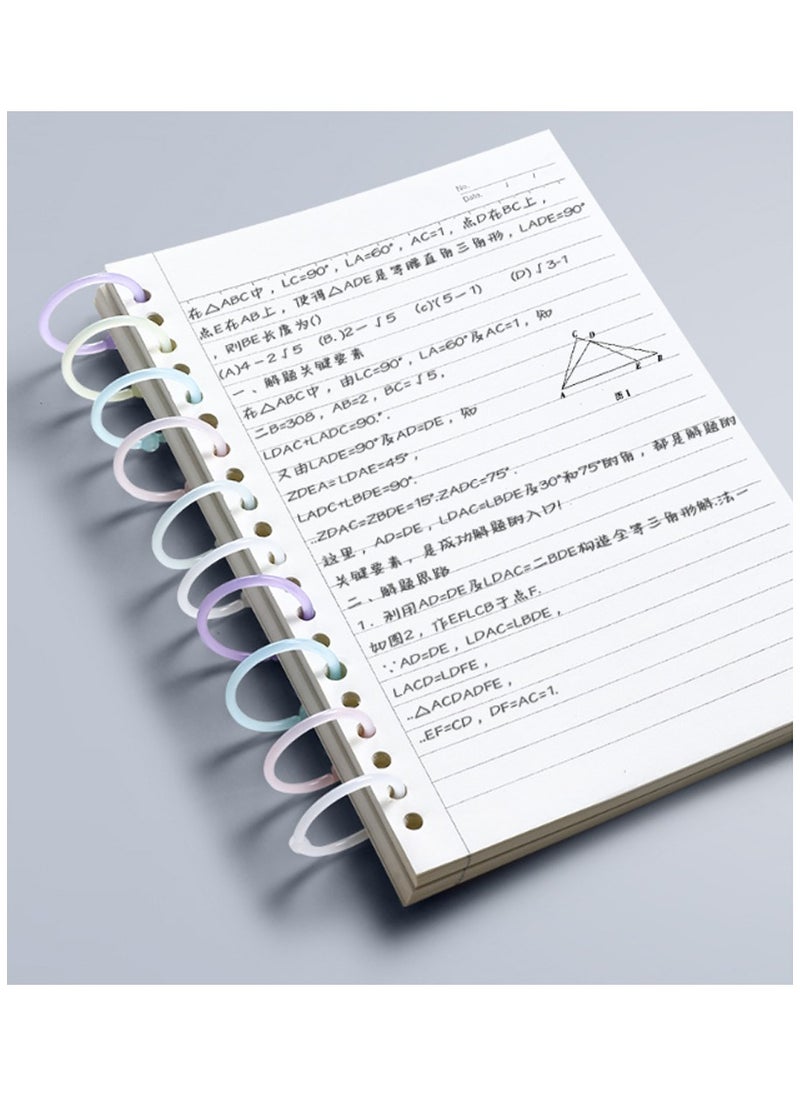40Pcs Plastic Loose Leaf Rings 1inch Multi Color Binder Book Keychain Flexible for Cards Document Stack and Calender Organization School Home Office Use 4 Colors 25mm
