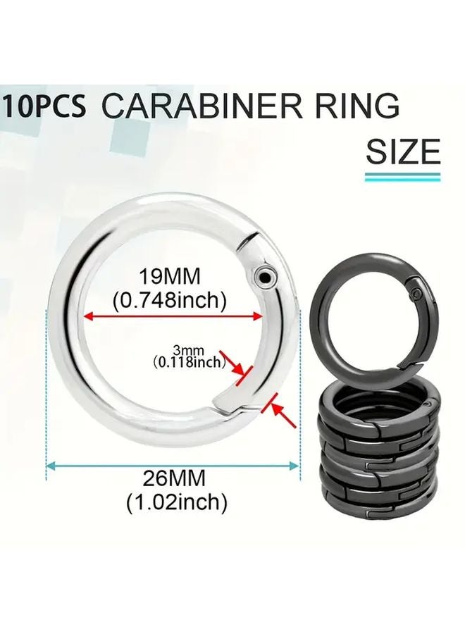 10pcs Golden Zinc Alloy Spring O Rings Snap Hooks For Wallets Handbags Belt DIY - Image 4