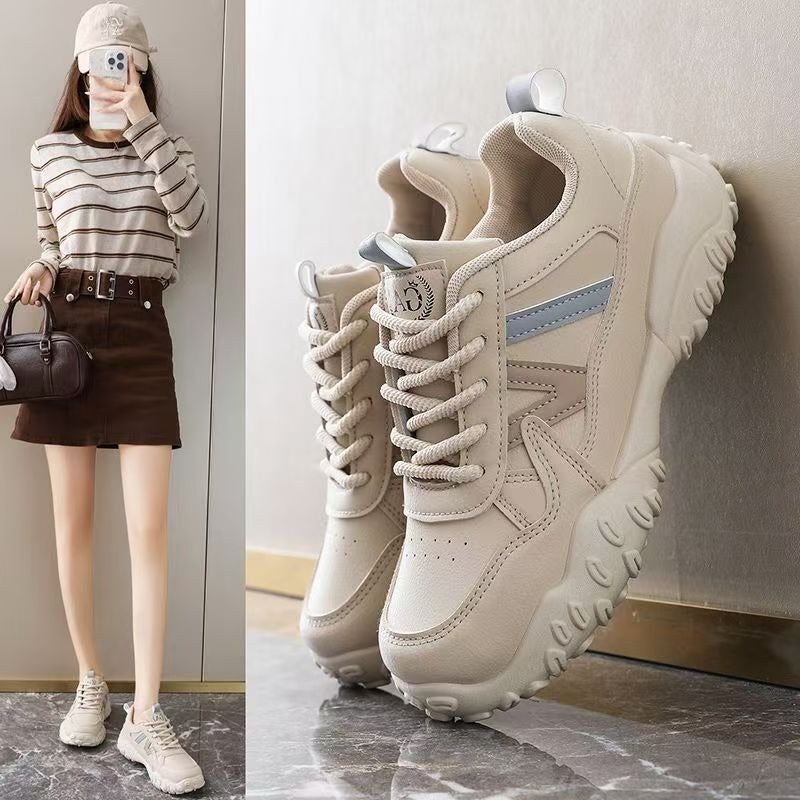 Wu Pin Pai Women's Hiking Sneakers 2025 New Autumn Waterproof Anti-Slip Lightweight PU Leather Casual Shoes - Image 3