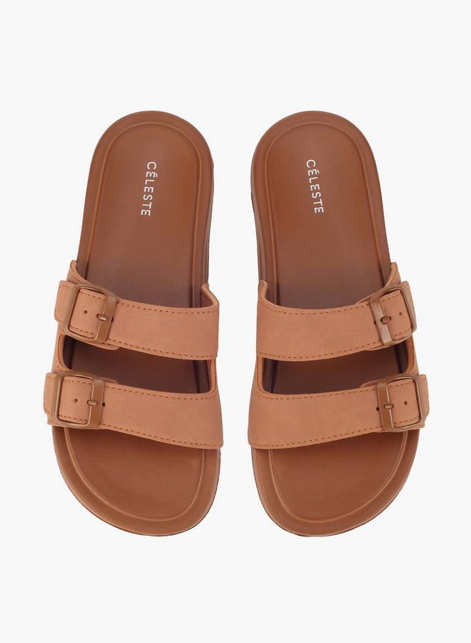Celeste Women Buckle Detail Slides - Image 1