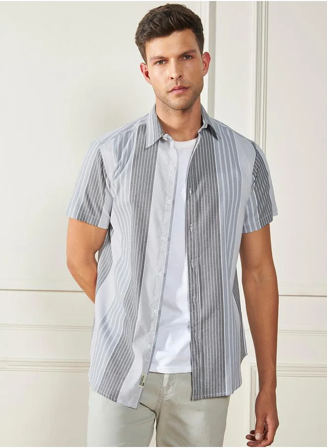 Dennis Lingo Cotton Striped Casual Shirt