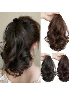 Ponytail With Ribbon Ties Wrapped Around Curly Wavy Ponytail Extensions Synthetic Hair Extensions Elegant For Daily Use Hair Accessories dark brown - pzsku/Z26FC4CA284647275A010Z/45/_/1738321666/61f253b8-c1dc-4306-982a-dd8045fc929e