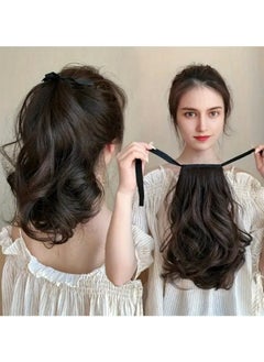 Ponytail With Ribbon Ties Wrapped Around Curly Wavy Ponytail Extensions Synthetic Hair Extensions Elegant For Daily Use Hair Accessories dark brown - pzsku/Z26FC4CA284647275A010Z/45/_/1738321697/e6552cb6-badb-4ec6-9ed0-add656890904