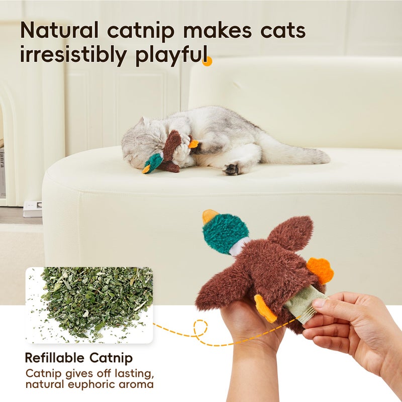 Potaroma Cat Toys Catnip Crinkly Sound 2 Pcs, Mess-Free Stuffless Kitten Toy, Durable Feline Bite Interactive Kicker Toys for Cat Indoor Exercise 6.5 Inches - Image 3