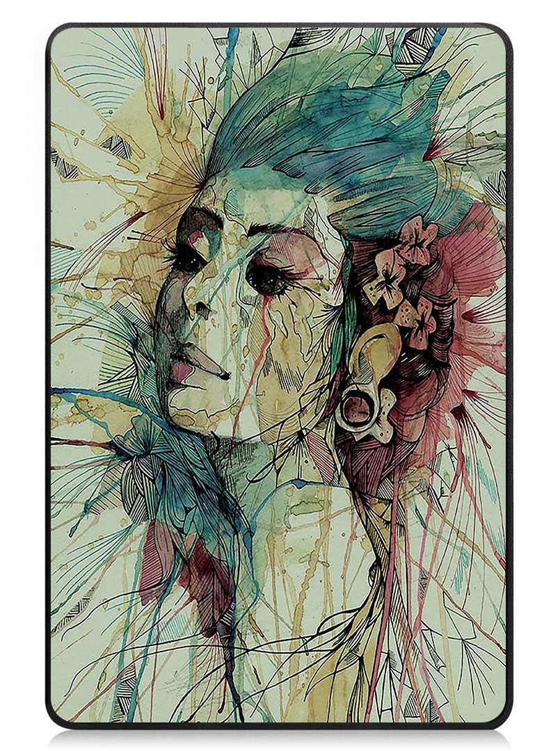 Theodor Protective Flip Case For Apple iPad Pro 11 (2024) With Trifold Stand Auto Wake Sleep Shockproof Cover Illustration Dubai - Image 1