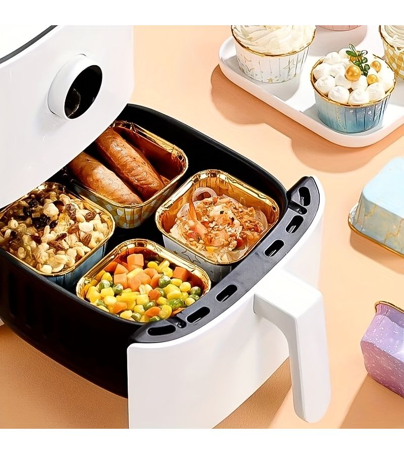 25 Black Square Cake Cups Disposable Muffin Baking Liners for Wedding Birthday Party Bakery Supplies - Image 4