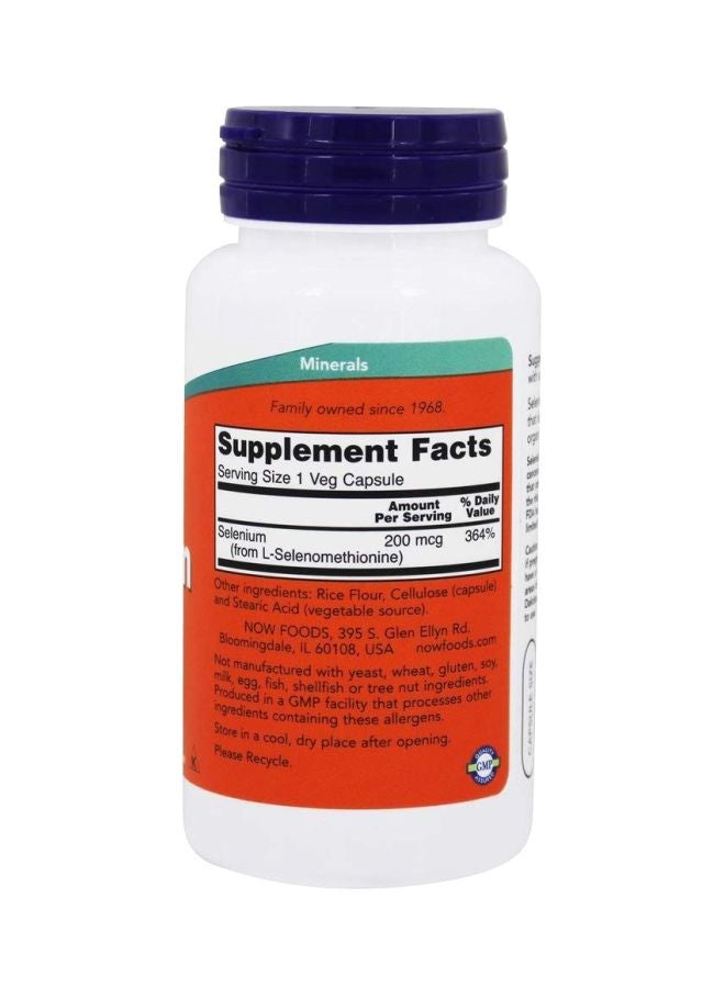 ناو فودز مكمل غذائي سيلينيوم - 200 مكجم - 90 كبسولة - عبوة من قطعتين - Image 2
