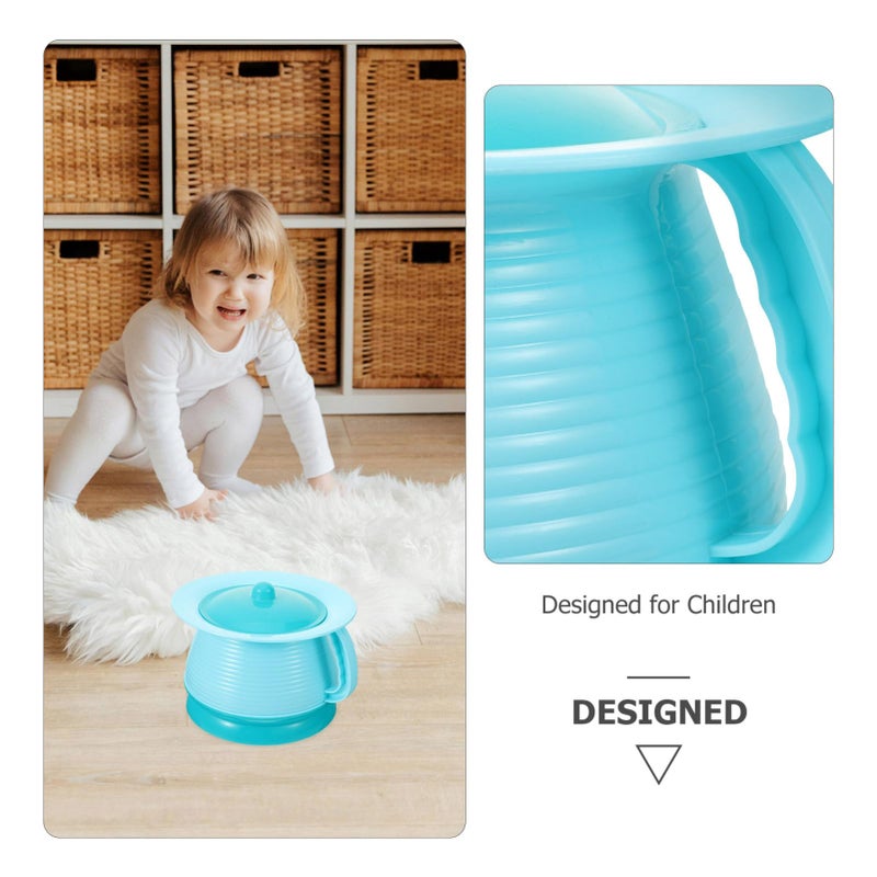 Blue Kids Travel Potty with Handle Portable Urinal for Boys Girls Potty Training Outdoor Use - Image 4