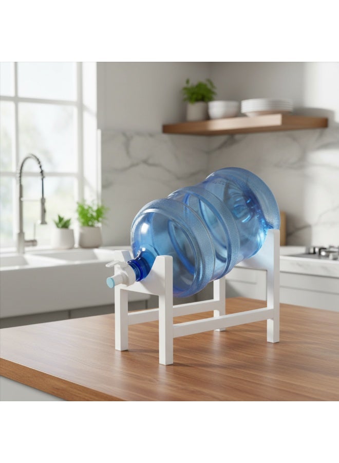 DubaiGallery Water Dispenser Bottle Storage Rack Stand Heavy Duty 50KG Capacity with Strong H Type Structure, Stable Support Frame, One Way Faucet Compatibility, Easy Countertop Water Container Organizer for Home Office Kitchen - Image 4