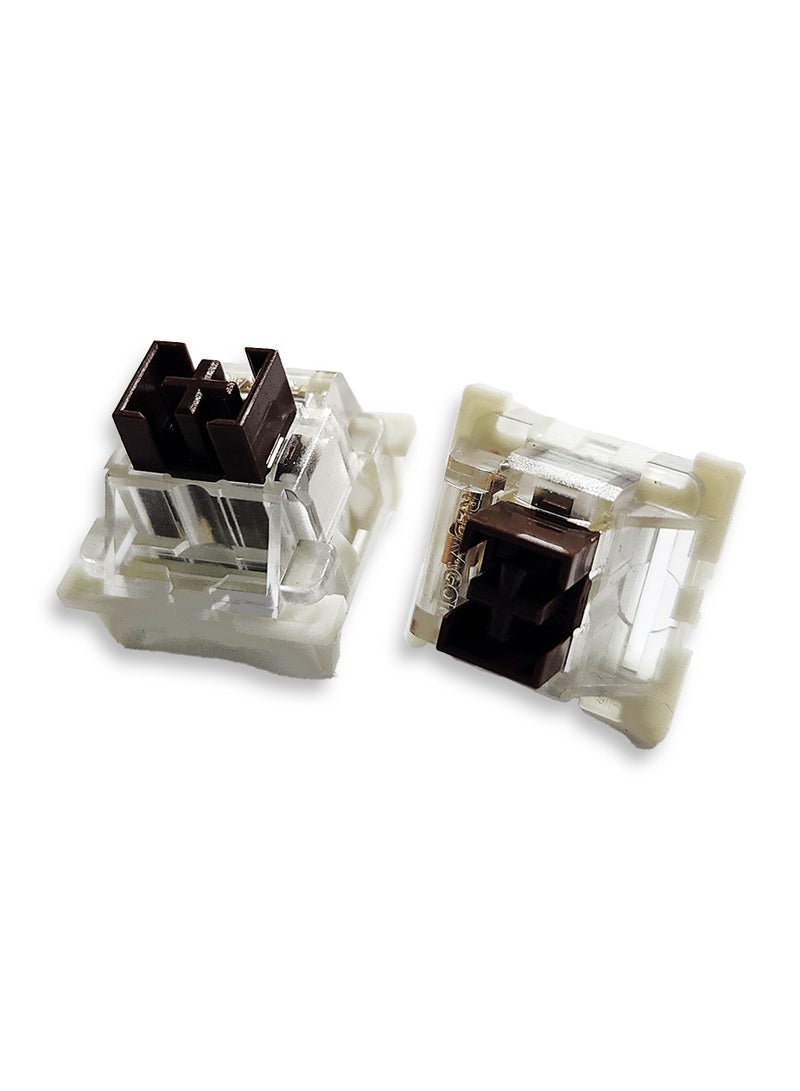 Mechanical Switch, 3-Pin Plate Mounted BROWN Switches Equivalent, Hot-Swappable DIY Keyboard Clicky Switch Mode, 50 Million Click(10 pcs Switches) - Image 1