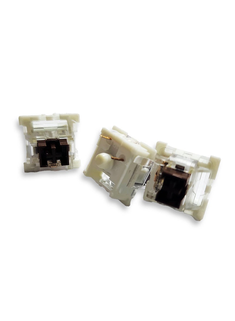 Mechanical Switch, 3-Pin Plate Mounted BROWN Switches Equivalent, Hot-Swappable DIY Keyboard Clicky Switch Mode, 50 Million Click(10 pcs Switches) - Image 2