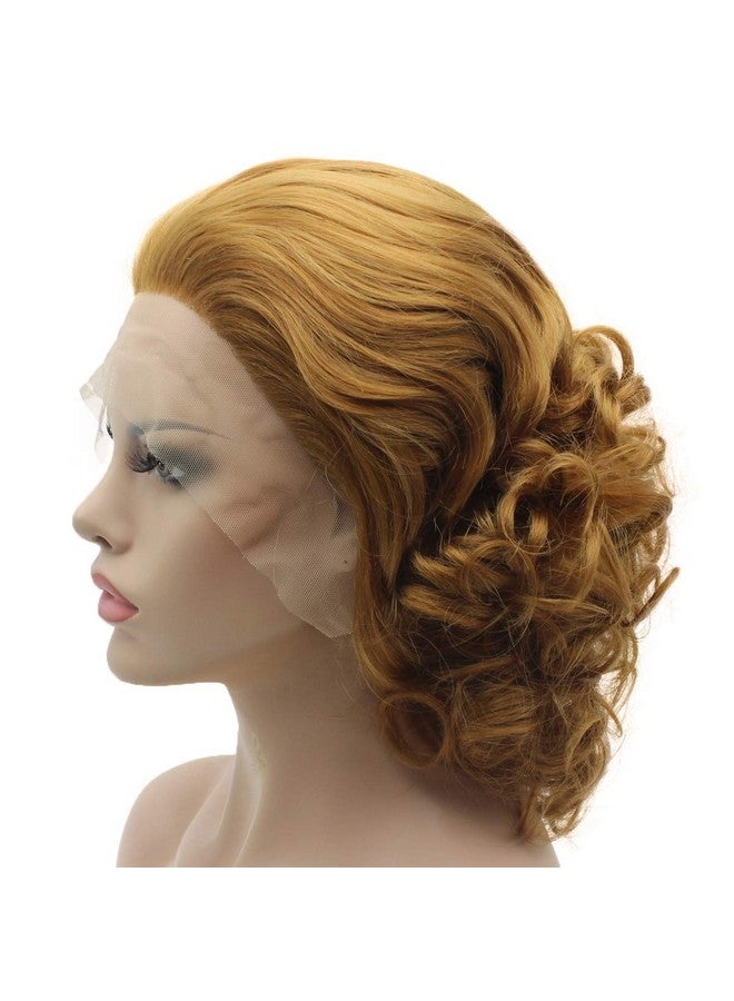 Lushy Lace Front Synthetic Wig Short Honey Blonde Wig Heat Friendly Heavy Density Stylish Wig - Image 5
