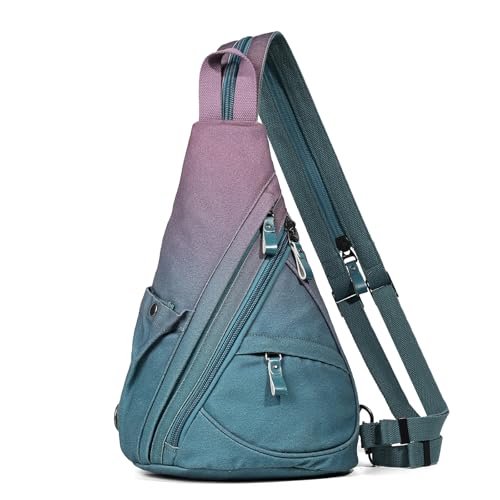 KL928 Canvas Sling Bag - Small Crossbody Backpack Shoulder Casual Daypack Rucksack for Men Women(Large Version) - Image 1