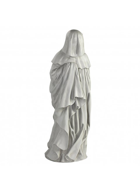 Design Toscano NG31566 Mourning French Pleurant Hooded Figure Statue, Large, antique stone