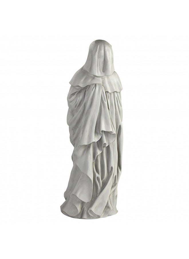Design Toscano NG31566 Mourning French Pleurant Hooded Figure Statue, Large, antique stone