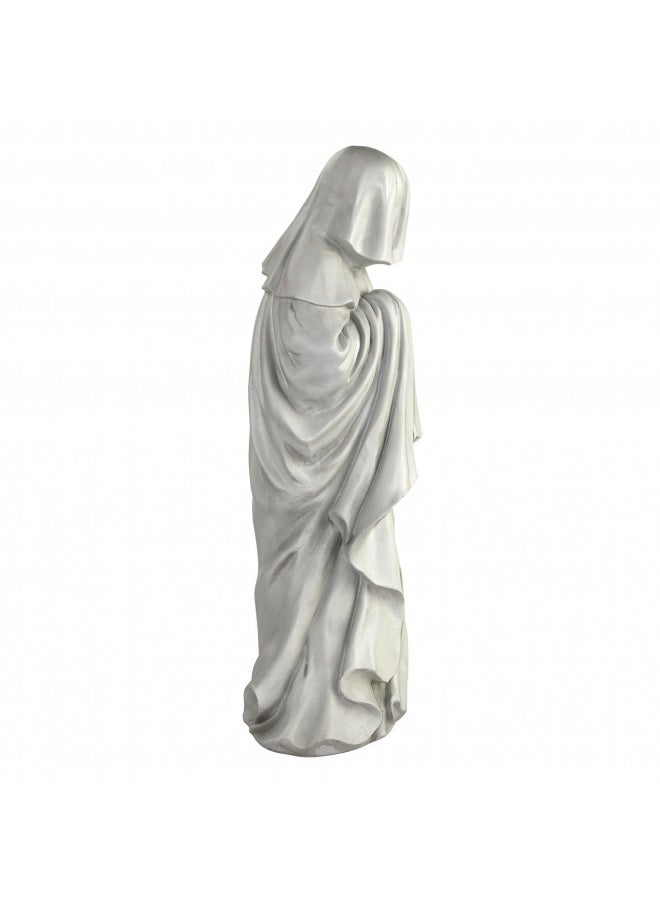 Design Toscano NG31566 Mourning French Pleurant Hooded Figure Statue, Large, antique stone