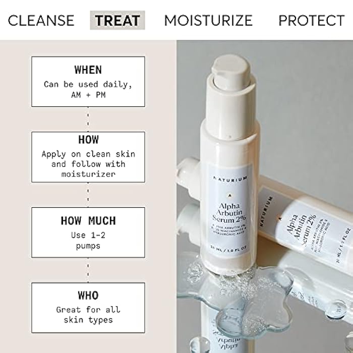 Naturium Alpha Arbutin Serum 2% with Alpha Arbutin, Niacinamide & Lemon, Face & Skin Care, 1 oz - Image 3