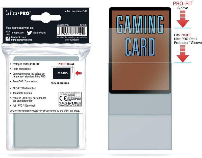 Ultra Pro Pro-Fit Sleeves for Standard Gaming Cards - 100 Inner Sleeves - Image 4