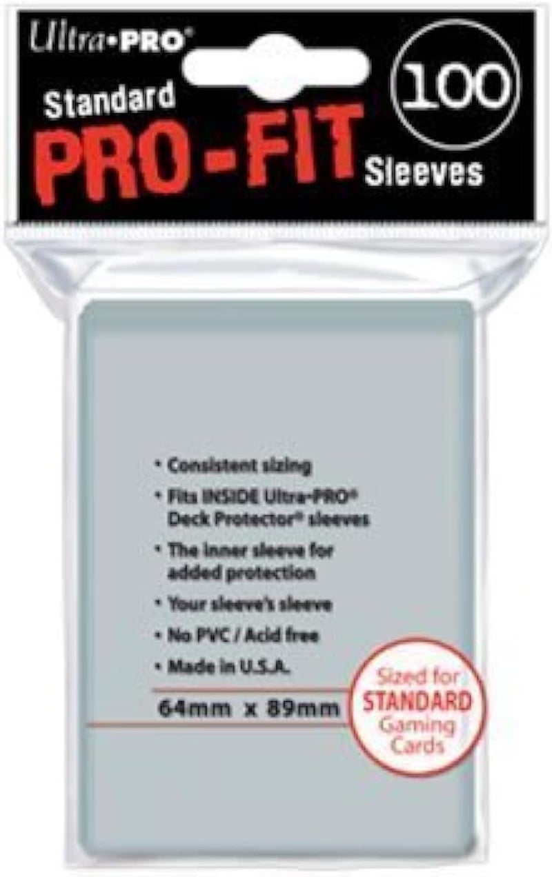 Ultra Pro Pro-Fit Sleeves for Standard Gaming Cards - 100 Inner Sleeves - Image 2